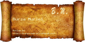 Burza Muriel névjegykártya